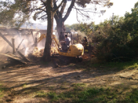 Ferrazzano, fiamme divorano un fienile